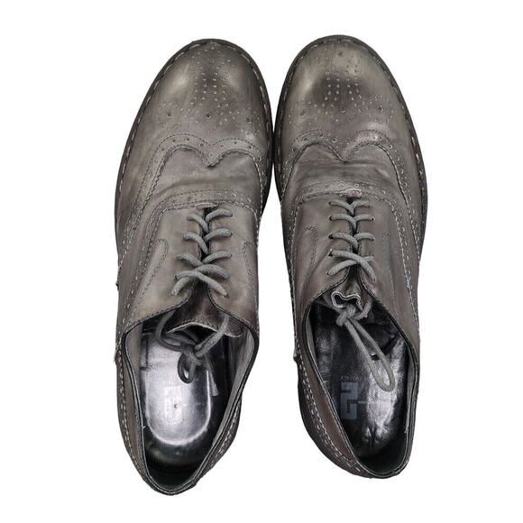 Wingtip Oxford Shoes Mens 42 Formal Leather Professional Fashion Style Work Grey main image 13